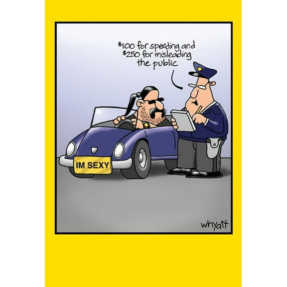 Nobleworks Vanity License Plate Funny / Humorous Tim Whyatt Birthday Card