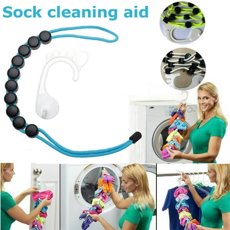 Socks Storage Organizer Hangers for Jewelry, Infant Bath Towel, Crew Socks, Laundry Drying Rack for Closet,Front Thick