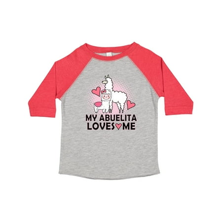

Inktastic My Abuelita Loves Me Baby Llama Gift Toddler Toddler Girl T-Shirt