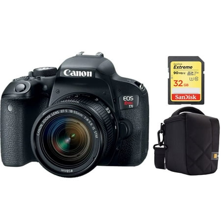 Canon EOS Rebel T7i DSLR Camera with 18-55mm lens Accessory (Best 4k Dslr Under 2000)