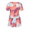 thumbnail image 4 of VEKDONE 2025 Womens Casual Short Sleeve Tunic Tops Scoop Neck T Shirts Tie Dye Vintage Summer Loose Fit Tunics Blouse, 4 of 6