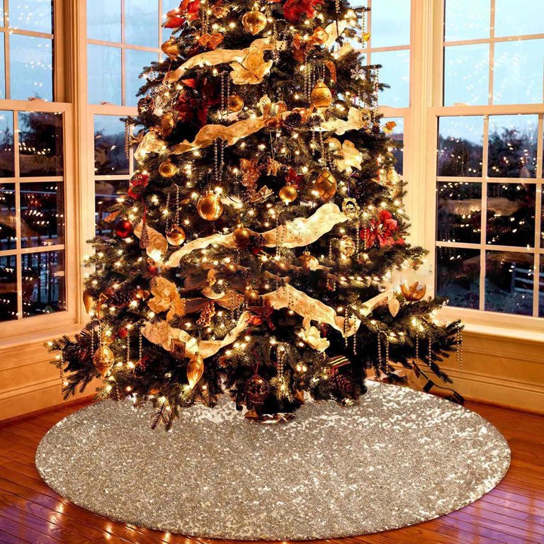 Godom Christmas Tree Dress Sparkles And Gives Off Beautiful Light Colorful  Christmas Sequined Tree Dress Christmas Decorations 24inch - Walmart.com