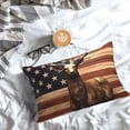 thumbnail image 5 of Gaeub Deer American Flag Vintage Printed Men's Short Pajama Pants, Lightweight Lounge & Sleep Bottoms Keep You Cool-20"x30", 5 of 6