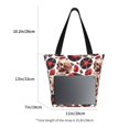 thumbnail image 3 of KLL Tote Bag for Women record lips Skull Print Shopping Grocery Reusable Bags for Office School Shopping Travel, 3 of 6