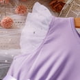 thumbnail image 5 of Mercatoo Toddler Girls Solid Casual Dress Ruffle Tulle Fly Sleeve Tutu Dress Baby Girls Star Sequin Bow Belt Bridesmaid Dress, 5 of 7