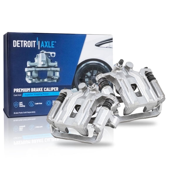 Detroit Axle - Rear Disc Brake Calipers w/Bracket Replacement for 2005-2022 Suzuki Equator Nissan Frontier Xterra - 2pc Set