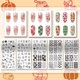 thumbnail image 3 of Placas para estampar uñas con diseño de otoño y Acción de Gracias - Plantilla de acero inoxidable con 126 diseños - 5 placas para decoración de uñas con calabaza y arce, 3 of 7