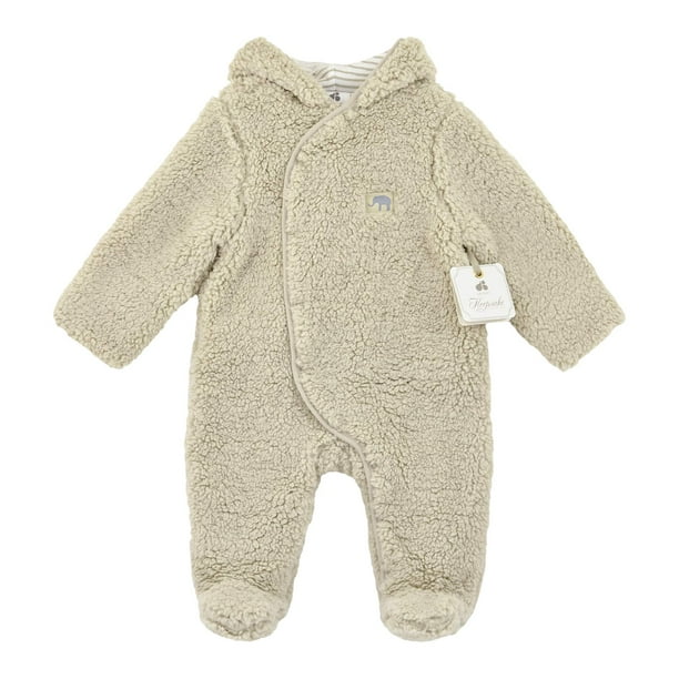 Just Born Keepsake Newborn Baby Boy or Girl, Unisex Sherpa Pram Suit