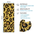 thumbnail image 2 of Yellow and Black Of Leopard Print Hot Yoga Mat Towel Non Slip for Hot Yoga - Quick-Drying Yoga Mat Cover with 4 Corner Pockets with Travel Bag - Hot Yoga Towel Non Slip 70"x26", 2 of 6