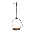 thumbnail image 2 of Modern Metal Hanging Planter - Indoor/Outdoor Hanger with Sturdy Wood Base - Wall/Ceiling Mounted Flower Pot for Home Decor - Space-Saving Design for Herbs, Succulents & Small, 2 of 4