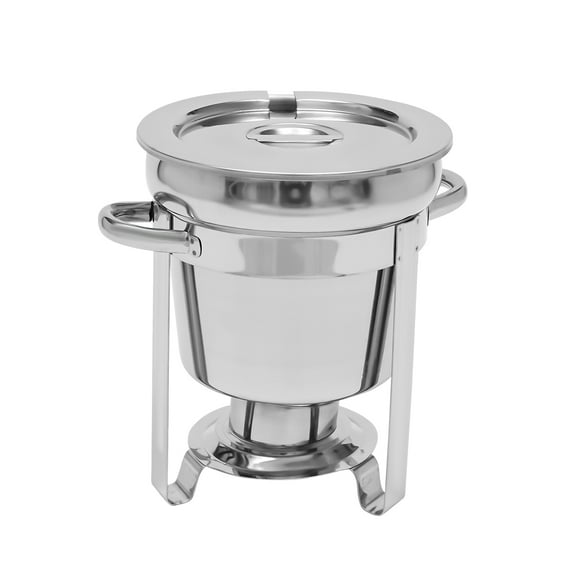 Wildnix Soup Chafer with 7L Capacity – High-Quality 201 Stainless Steel, Rustproof, Stable 3-Leg Design, Easy to Clean, Ideal for Cafeterias, Parties, and Events
