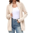 thumbnail image 2 of LANGWYQU Long Sleeve Turtle Neck Women Mesh Knit Jacket Zipper Coat, 2 of 5
