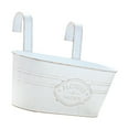 thumbnail image 4 of Hanging Railing Planter for Balcony Railing Garden Hanging Planter Bucket Window White, 4 of 8