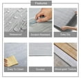 thumbnail image 6 of 3D Peel and Stick Floor Tile Vinyl Roll Wood Plank Sticker 23"x393"/64 Sq.Ft, for Home Apartment Room Self Adhesive Easy DIY Removable Waterproof Thicken Floor Covering Gray Wood, 6 of 13