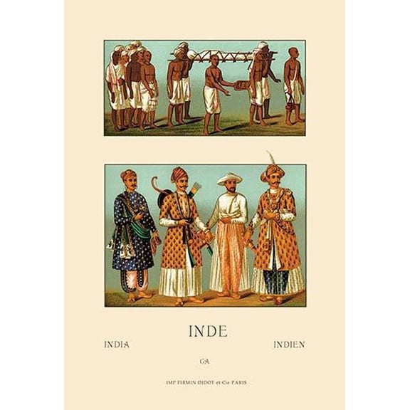 A Variety of Indian Ceremonial Garb #1-Fine Art Canvas Print (20" x 30")