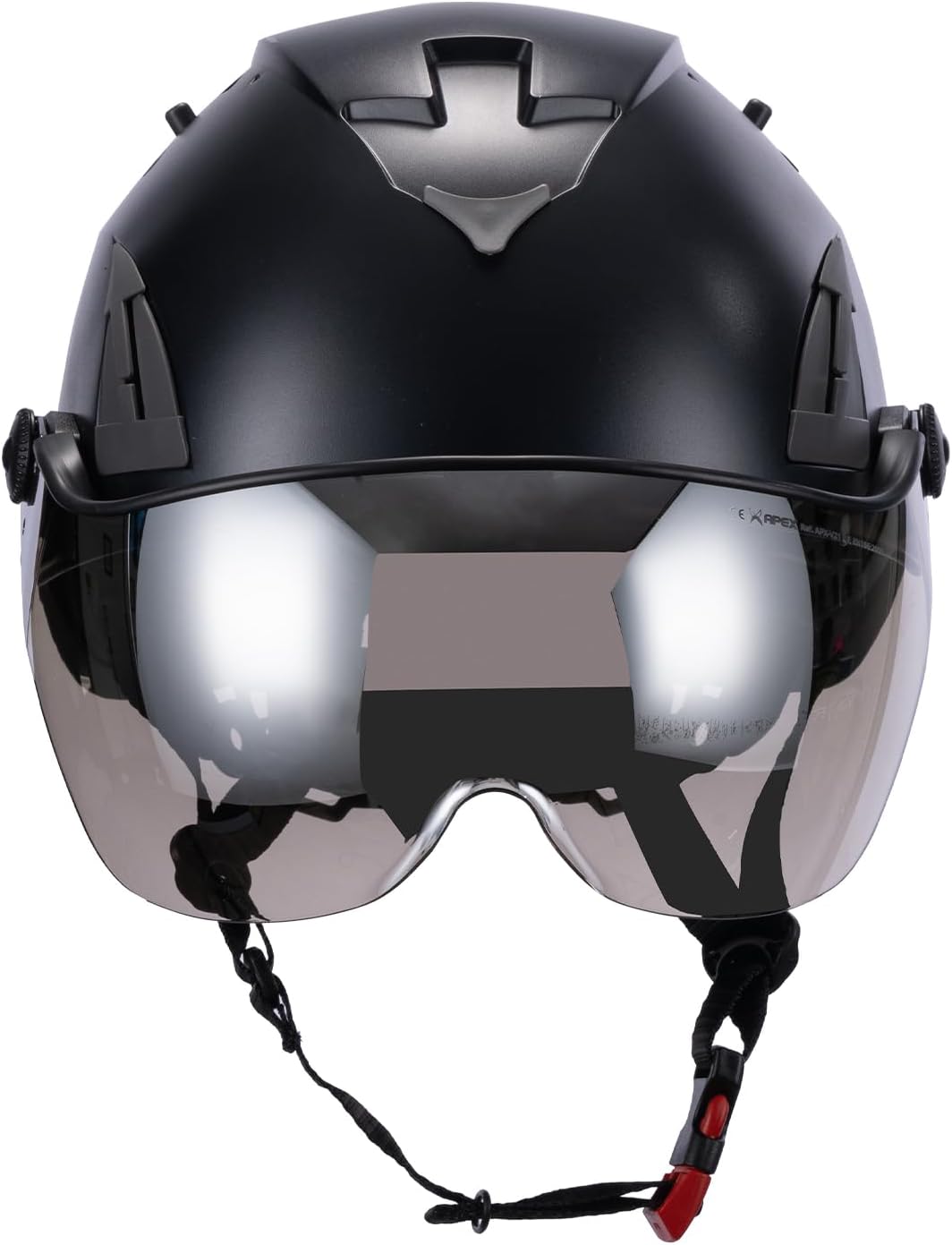 Land Helmets AeroPro Arborist Safety Helmet with Visor – ANSI Z89.1 Type 1 Class C Vented - Hard Hat for Fall Protection, Arborist & Technical Rescue - Black with Smoke Visor