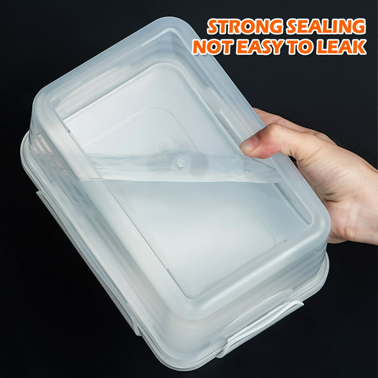 Divided Serving Tray with Lid Snackle Box Container with Drain Holes 4  Compartment Snackle Box Charcuterie Container Portable - AliExpress
