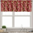 thumbnail image 3 of Ambesonne Leaves Valance & Curtain, Colored Foliage Pattern, 55"x24", Vermilion Ruby Beige, 3 of 6