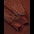 thumbnail image 3 of Robe Courte à Col en V pour Femmes, Smockée, Manches Longues, Taille Haute, Ligne A, Cocktail, Mini, Été Automne, Robes 2025, 3 of 10