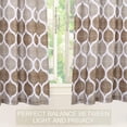 thumbnail image 5 of Zzistar Moroccan Design Rod Pocket Window Tier Curtains, 27x45 inch, Taupe, 5 of 7