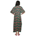 thumbnail image 3 of Moomaya Robe Longue Maxi de Maternité Imprimée pour Femmes, Kaftan Boutonné en Coton, 3 of 5