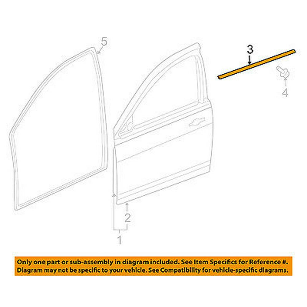Front Door Window SweepBelt Molding Weatherstrip Right 5067754AB