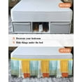thumbnail image 7 of Abstract Painting Bed Skirt Art Style Orange Blue Yellow Grey Red Bed Skirts King Size 16 Inch Drop, Wrap Around Dust Ruffle&nbsp;Bedskirt with Adjustable Elastic Belt for Queen Size Beds, 7 of 7