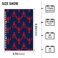 thumbnail image 2 of FORMRS 1-Subject Spiral Notebook 8" x 5" College Ruled 60 Refillable Sheet A5 Hard Cover, Blue Lobster Pattern, 2 of 7
