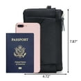 thumbnail image 4 of UTO Wristlet Wallets for Women Genuine Leather Card Holder Cell Phone Purse Clutch with Zipper Pocket(Black), 4 of 7