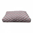 thumbnail image 4 of Cars Pet House, Vintage Red Vehicles Retro Sports Cars from Sixties Fifties Driving Speeding, Outdoor & Indoor Portable Dog Kennel with Pillow and Cover, 5 Sizes, Pink Slate Blue, by Ambesonne, 4 of 5