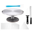 thumbnail image 3 of Premium Aluminum Alloy 12 Inch Revolving Turntable Cake Stand Set for Cake Decorating and Baking, 3 of 4