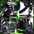 thumbnail image 4 of Floseru 49cc Dirt Bike, 2-Stroke Kid Dirt Bike, Dirt Bikes for Kids 8-14, Off Road Gas Power Mini Pocket Motorcycle with Front Rear Disc Brakes, Mini Dirt Scooter Bike with Max Load 220LBS, 4 of 9