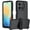 Black, variant on Phone Case for Motorola G & G Play 5G (2025), Heavy Duty 3-Layer Hybrid Silicone Shockproof Cover with Belt Clip, for Moto G & G Play 2025 5G Protective Shell, Black