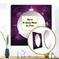 thumbnail image 3 of Designart "Enigmatic Magenta Divine Chakra Gateway I" Modern Geometric Square Mirror Wall Decor Modern - Large Purple Square Bathroom Mirror - Square Printed Wall Mirror Art, 3 of 5