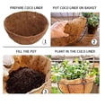 thumbnail image 2 of 6PCS Round Replacement Liner for Hanging Basket, 12 Inch Coconut Fiber Plant Basket Liner for Garden Planter Flower Pot, 2 of 6