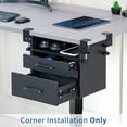 thumbnail image 3 of VIVO Black Corner Clamp-on Desk Drawer & Shelf System, 3 of 8