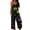 Green, variant on Womens Halloween Jumpsuits Skeleton Ghost Halter Backless Spooky Overalls Spiderweb Bat Wide Leg Funny Rompers, XL