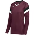 thumbnail image 2 of High Five M Ladies TruHit Tri-Color Long Sleeve Jersey Maroon/Black/White 342242, 2 of 2