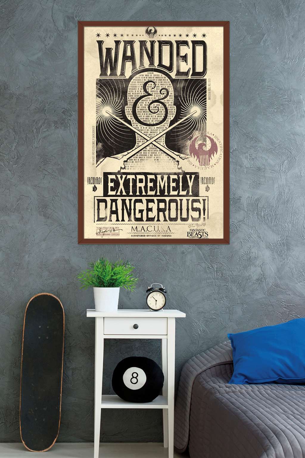 Fantastic Beasts And Where To Find Them - Wanded - Extremely Dangerous Wall Poster, 22.375" x 34", Framed