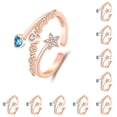 thumbnail image 3 of Guardurnaity Anillo abierto para mujer, cristal, joyería para nudillos, novia, hija, señoras, fecha, Club, regalo personalizado, Type1 NO1, 3 of 6