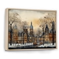 thumbnail image 3 of Designart "Landscape of a Russian City in Winter I" Extra Large Landscapes Framed Wall Art - Traditional Grey Winter Landscape Entryway Framed Wall Art Print, 3 of 7
