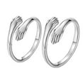 thumbnail image 4 of Alloy Simple Hands Hug Ring Opening Adjustable Jewelry, 4 of 4