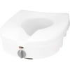 Carex E-Z Lock Raised Toilet Seat, Adds 5" Height, Round, Elongated, 300 lb Weight Capacity