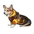 thumbnail image 6 of Goofa Sunset Sunflower Cow Pattern Small Dog Sweater Hoodies Pet Grey Hooded Soft Fleece Sweatshirts with Pocket Fall Winter Puppy Cat Sweaters Warm Clothes-Medium, 6 of 8