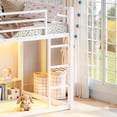 thumbnail image 6 of Harper & Bright Designs Twin over Twin Bunk Bed with Storage Drawers and Shelves, Metal Bunk Bed Frame with LED Lights, Ladder and Guardrail, White, 6 of 15