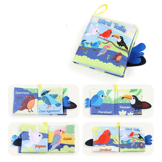 Baby Cloth Book Soft Crinkle Books Sensory Toy Early Learning Newb0rn Gi