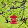 thumbnail image 2 of sruoe Bird Feeder, Hanging Bird Feeder Tray, Bird Feeders Outdoor, Cardinal Bird Feeder, Hopper Feeder, Small Large Bowl Wild Bird Feeders for Garden Decor, Plastic, 2 of 7