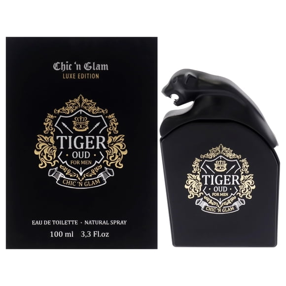 Tiger Oud - Luxe Edition de Chic N Glam para hombres - EDT en aerosol de 3,3 oz