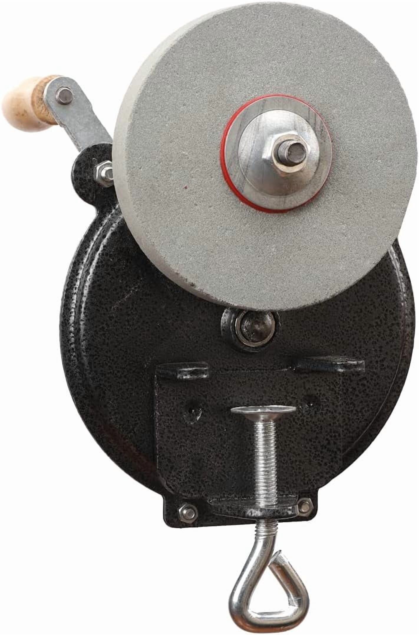 Kitchen Knife Sharpener Hand-Cranking Grinding  - 6 Inch  Polishing Tool for Garden and Metal Workpieces