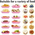 thumbnail image 3 of Paper Food Trays,200 Pcs 2 Lb Disposable Food Boats,Pink Nacho Trays,Pink Hot Dog Trays Serving Boats for Party Picnic Carnival Supplies Holds Nachos Fries Cheese Sauce(2 Lb,Pink), 3 of 7